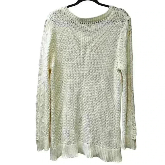 BB Dakota Women's Cable Knit Sweater Off White Color Size Large #029 - Picture 2 of 5